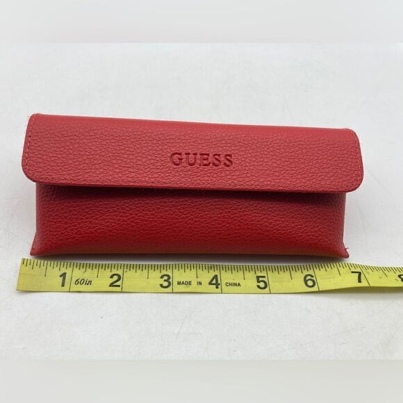 Guess Logo Optical Red Eyeglasses Hard Case - Picture 5 of 6